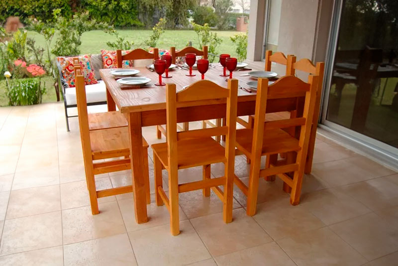 mesas sillas Madera Burgos